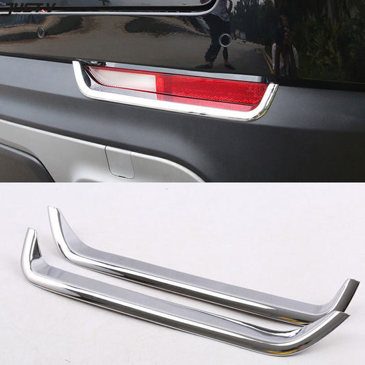 for Cadillac XT4 2018 19-2023 Chrome Rear Bumper Fog Light Eyebrow Cover Trim 2P