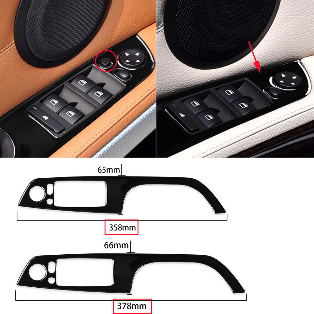 4¡ÁBlack Door Window Lift Switch Button Cover for BMW 3 Series E90 E92/93 2005-12