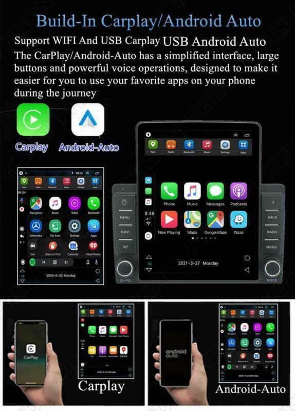 09-11 Android 10.1 Radio Stereo GPS Nav Head Unit w/Carplay for Dodge for Ram Pickup