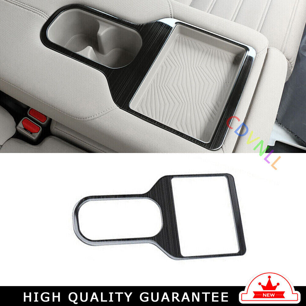 Rear Water Cup Holder Panel Trim 1X for Honda CRV CR-V 2017-2022 Black Titanium