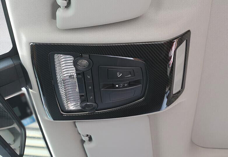 for BMW 5 Series 2011-16 ABS Carbon Fiber Front Reading Light Lamp Frame Trim 1P