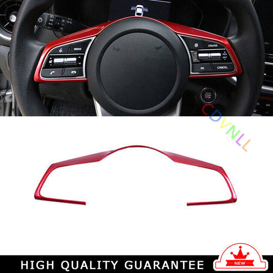 Car Inner Steering Wheel Frame Cover Trim for Kia K3 Forte 19-2022 Bright Red