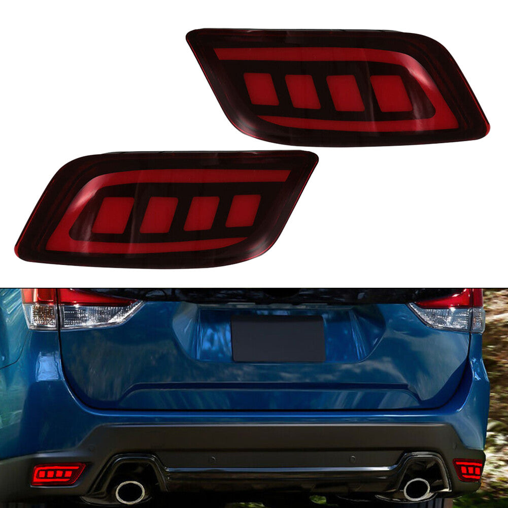 LED Rear Bumper Reflector Tail Signal Lights Fit for Subaru Forester 2019-2023
