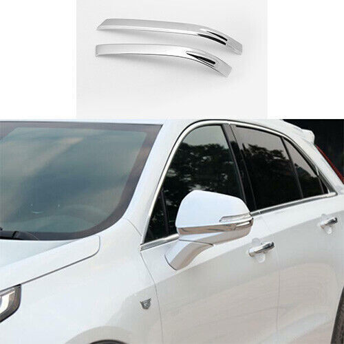 2X Anti-Scratch Strip Rear View Mirror Trim ABS Chrome for Cadillac XT4 2019-23