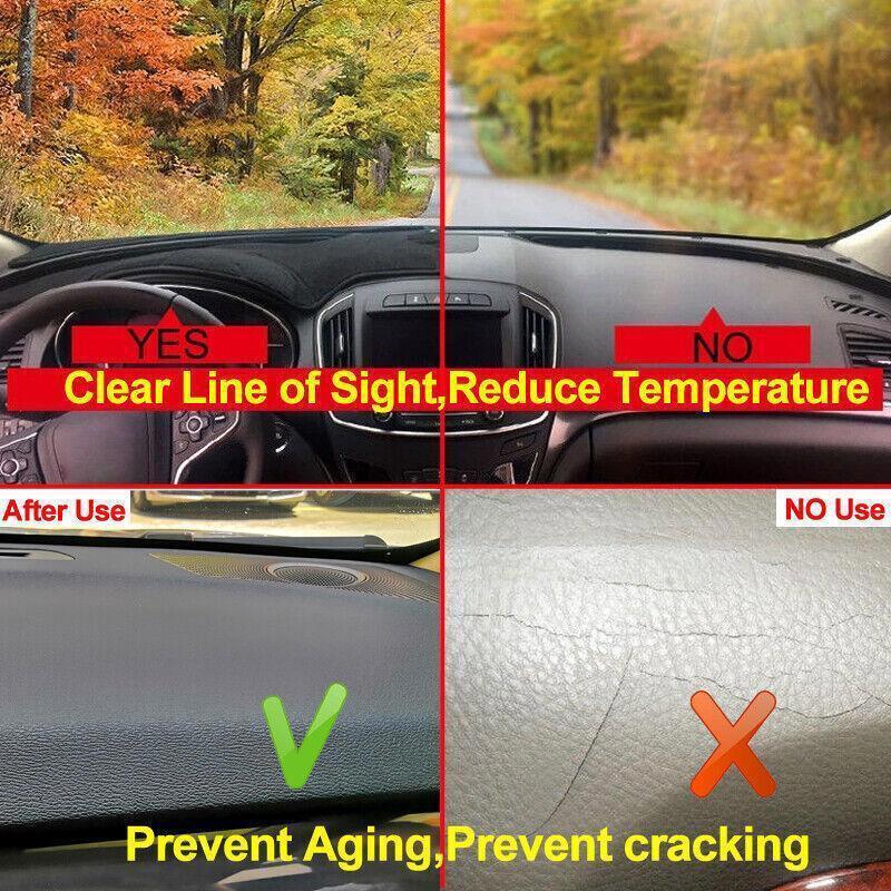 for Hyundai for Elantra 2011-2016 Dashboard Dash Mat Non-Slip Sun Visor Pad Leather