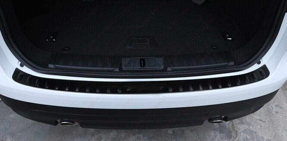 1P Black Rear Bumper Sill Plate Cover Protector Trim for Jaguar F-Pace 2019-2023