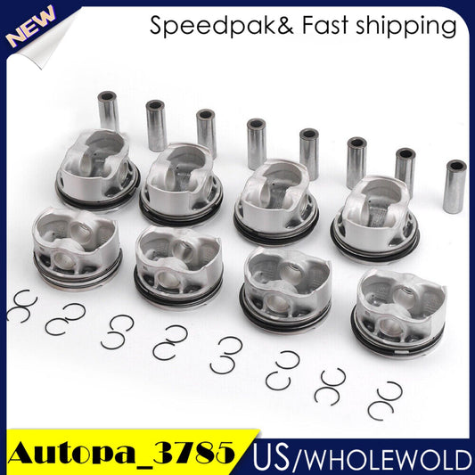 Pistons  Rings Set Fits for BMW 550i 750i X5 F01 F02 F03 E70 E71 N63 4.4L V8