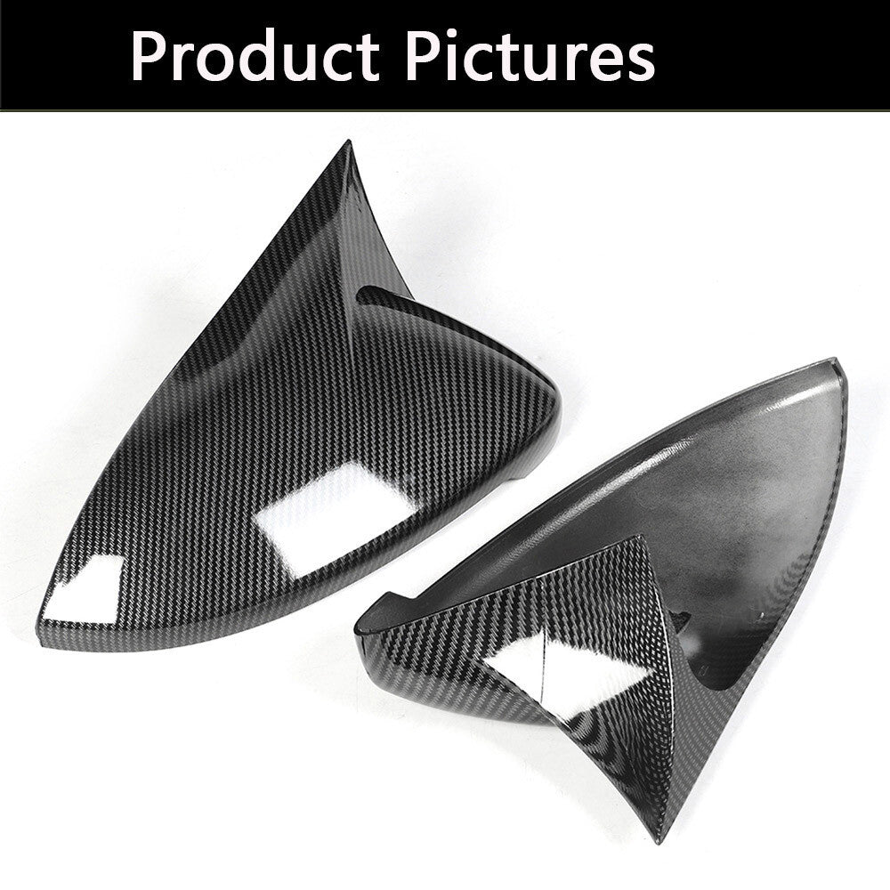 Pair Carbon Fiber SIDE MIRROR COVER CAP Left Right Case for VW for Golf 7 MK7 7.5