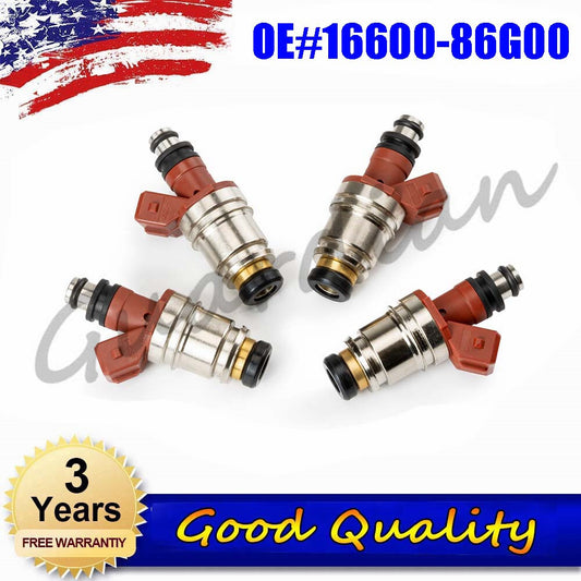 4PCS Fuel Injector 16600-86G00 NEW for NISSAN D21 PICKUP 1990-1994 PICKUP 1995