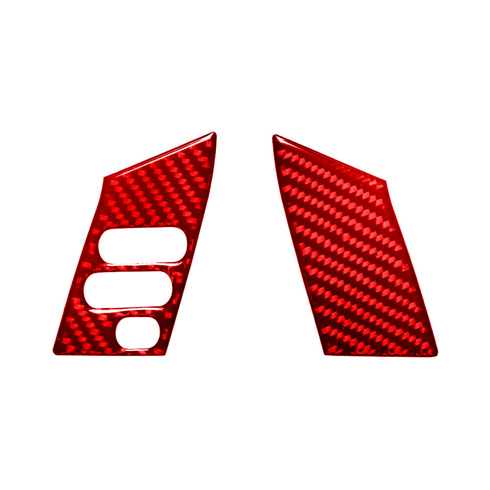 Red Carbon Fiber Steering Wheel Button Trim for LEXUS RX330 RX350 04-09 Type B