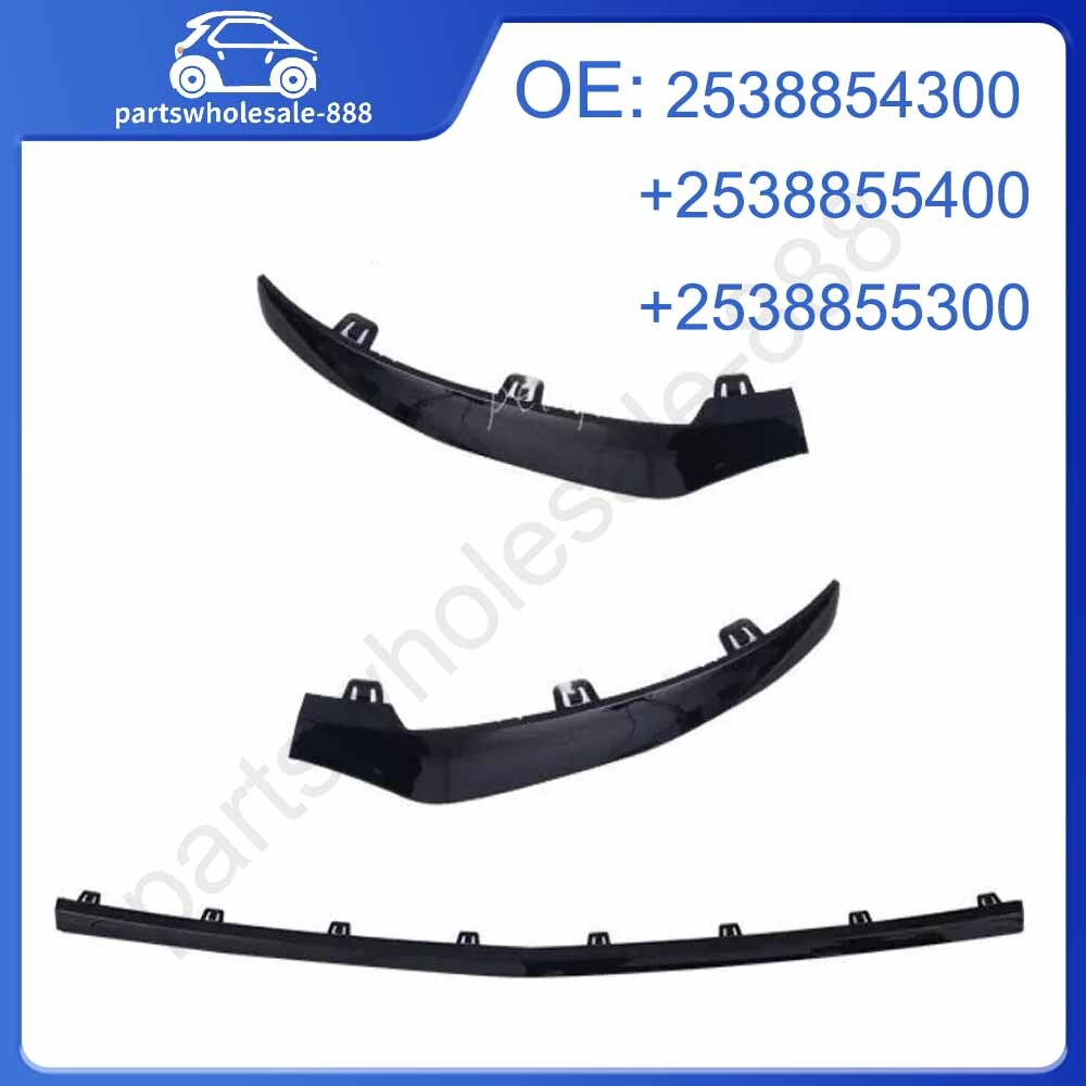 Black front bumper cover molding trim available on 2016-2019 for Mercedes-Benz GLC CLA W253