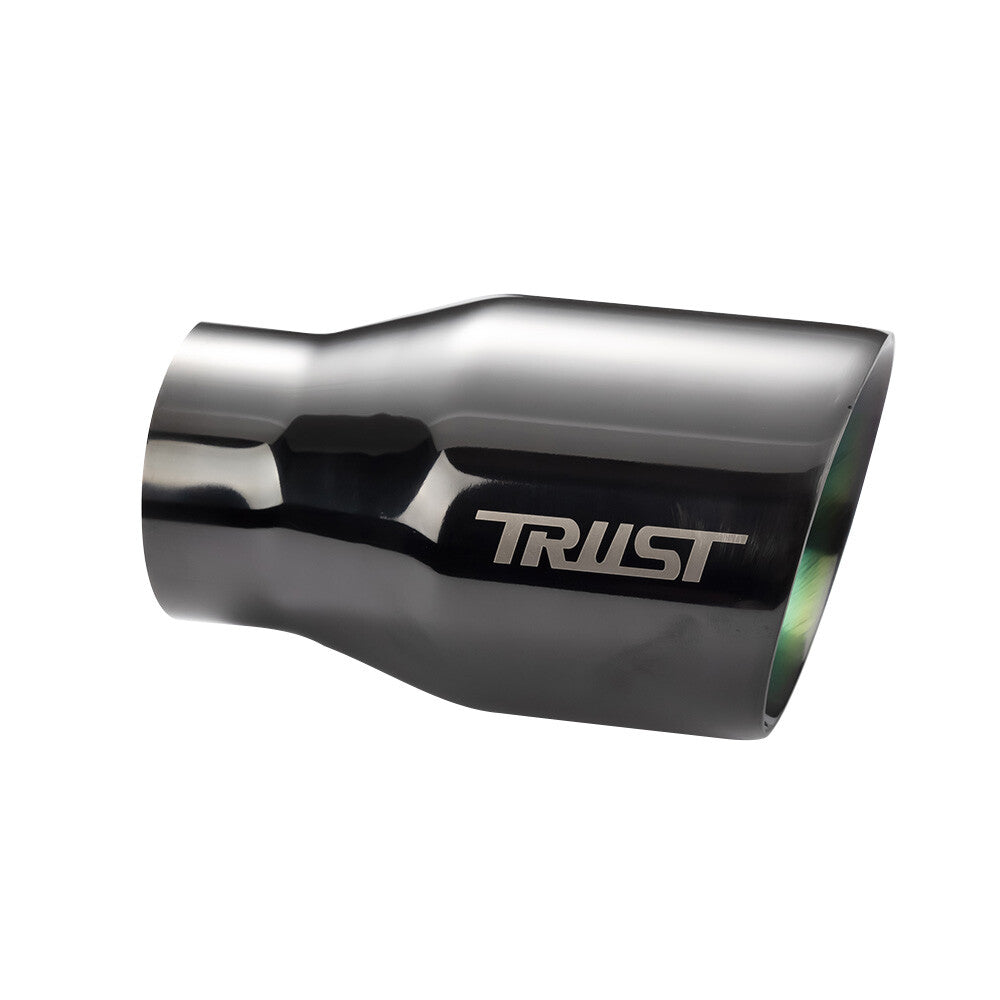 Universal 2.5'' inlet 3.5'' OD Exhaust End Tips Muffler Black Tip Slant Tip