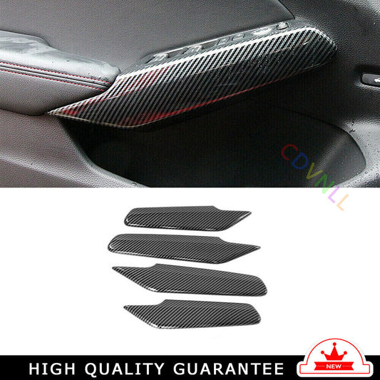 Side Door Scuff Plate Interior Cover for Honda for Civic 2022-2023 11th Carbon Fiber