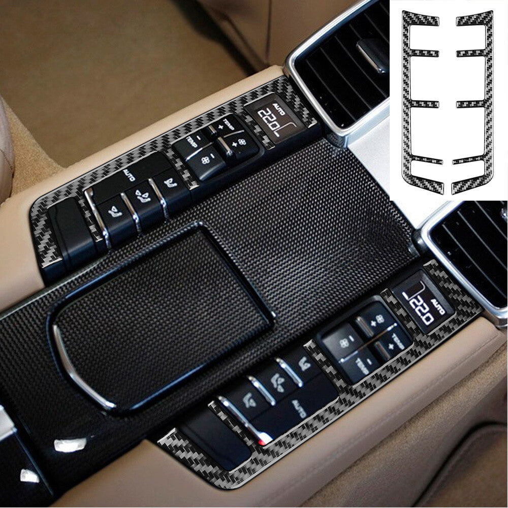 Carbon Fiber Rear Multimedia Function Button Trim for Porsche for Panamera 2010-2016