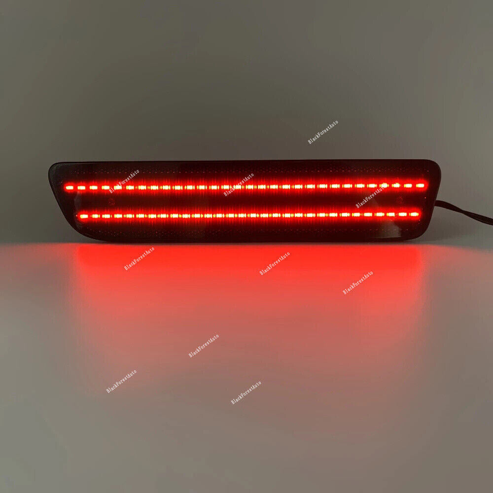 Pair Smoke Lens LED Rear Bumper Side Marker Lights Lamp for Ford for Mustang 2005-09