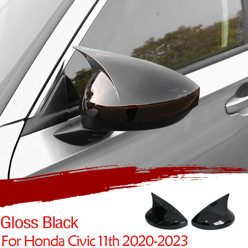 Gloss black side mirror cap trim for Honda for Civic 2022 - 2023