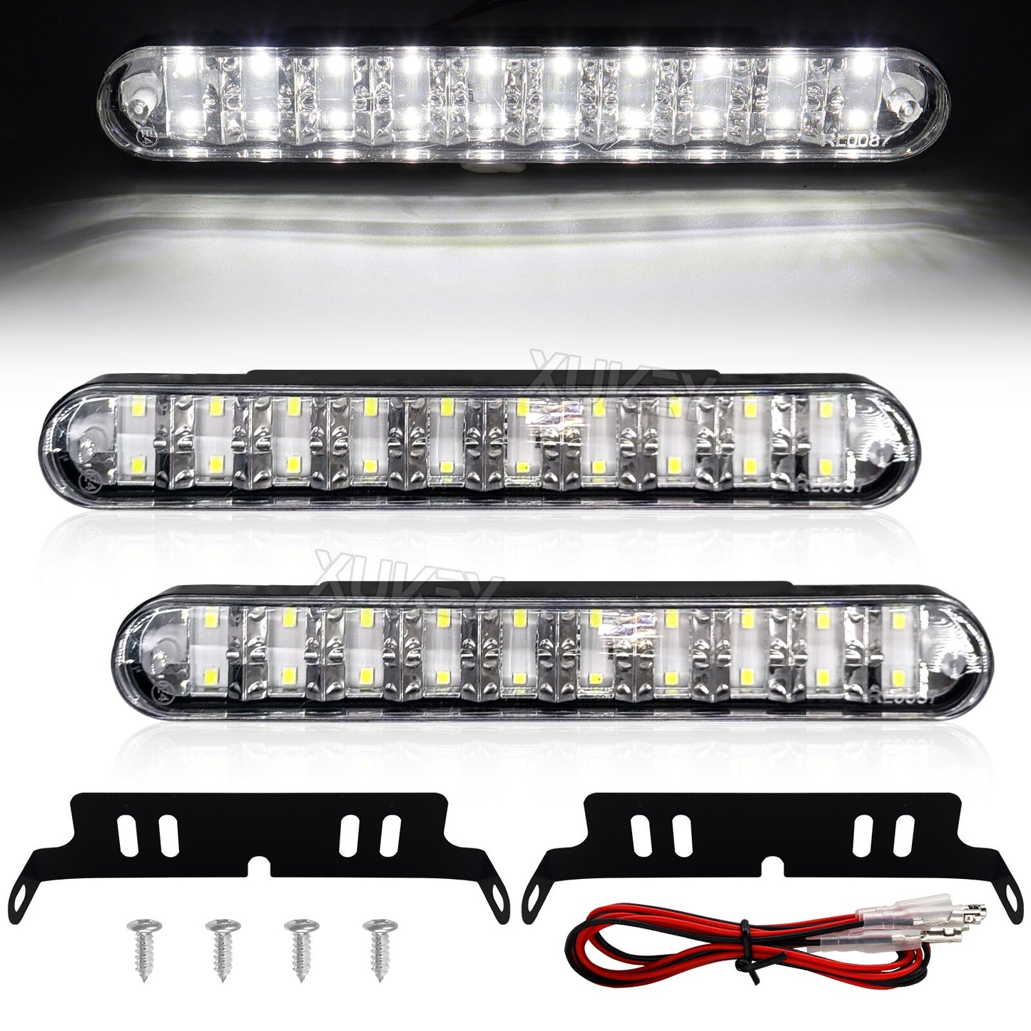 2pcs 12V universal 20LED white daytime running lights daytime running lights DRL headlights car