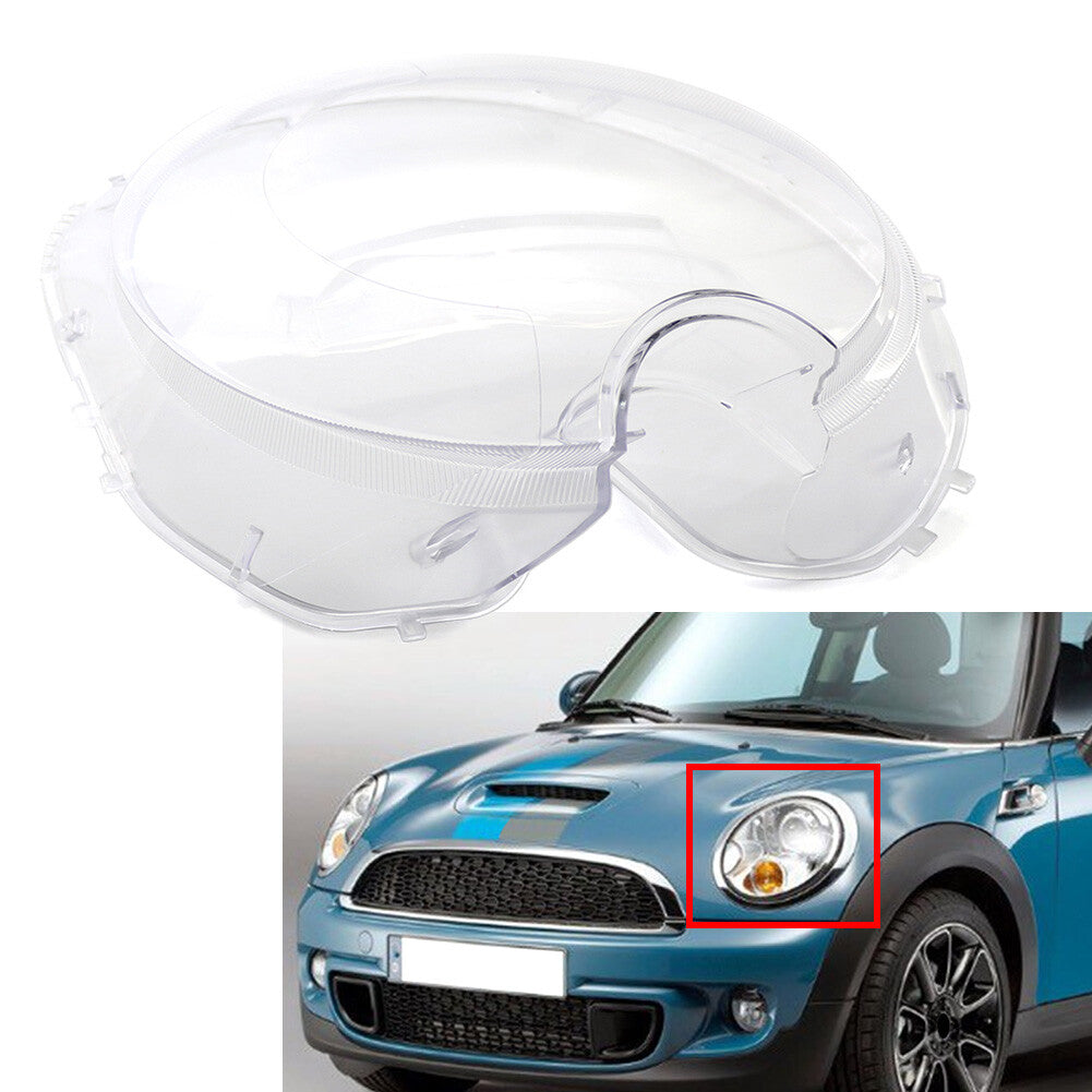 Front Headlight Headlamp Lens Cover Left for BMW for MINI R56 2007-2015 Transparent