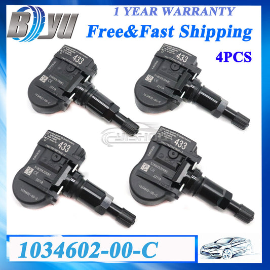 4pcs TPMS for Tesla for Model S 3 X Tire Pressure Sensor 1034602-00-C 1074812-00-A