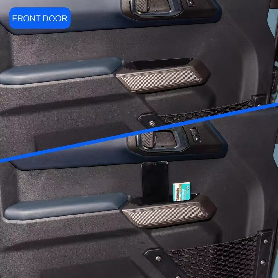 for Ford Bronco 2021 2022 (4 Door) Front Rear Door Handle Storage Box