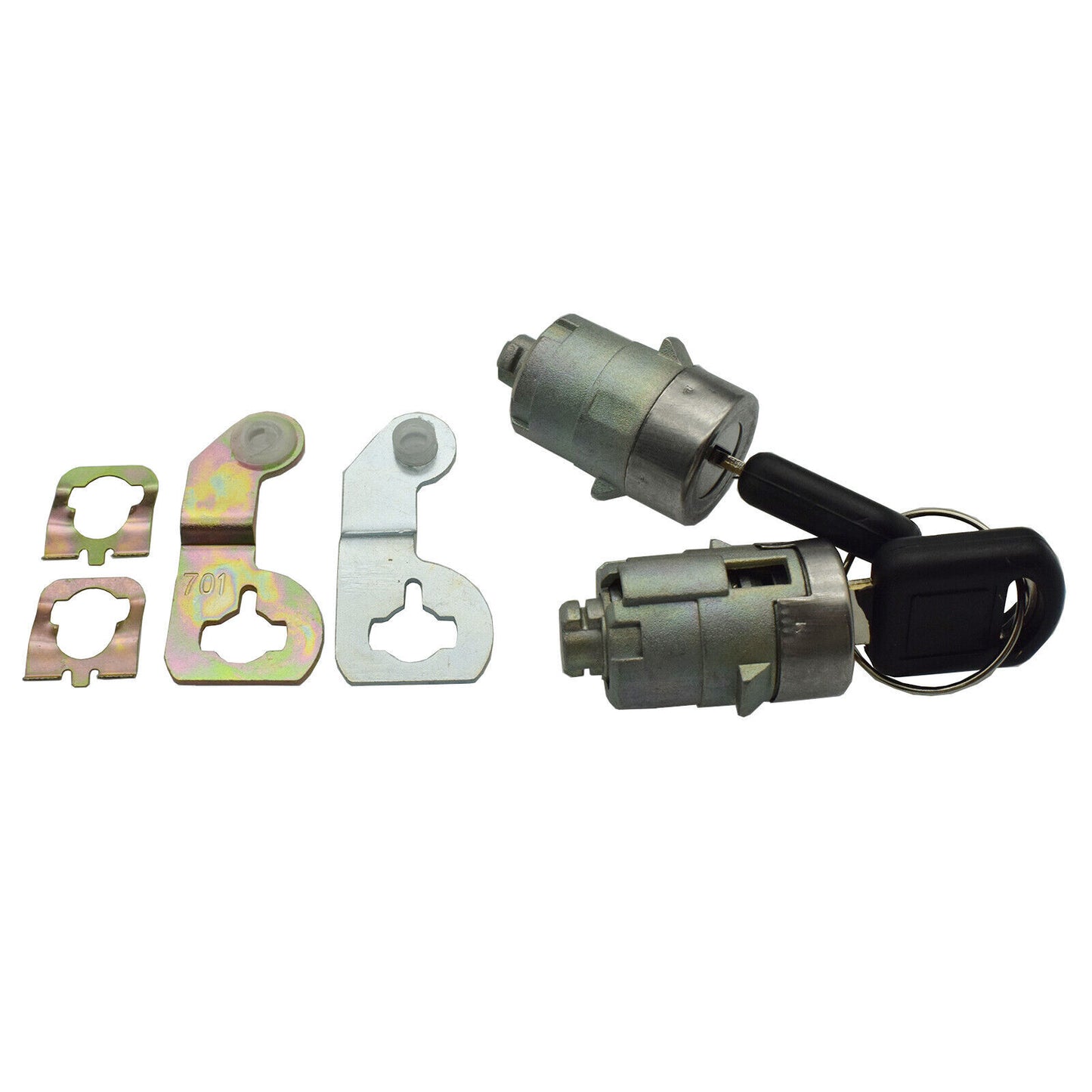 for Chevy for GMC Silverado for Sierra 15298924 Door Lock Cylinder Set With Keys Clips