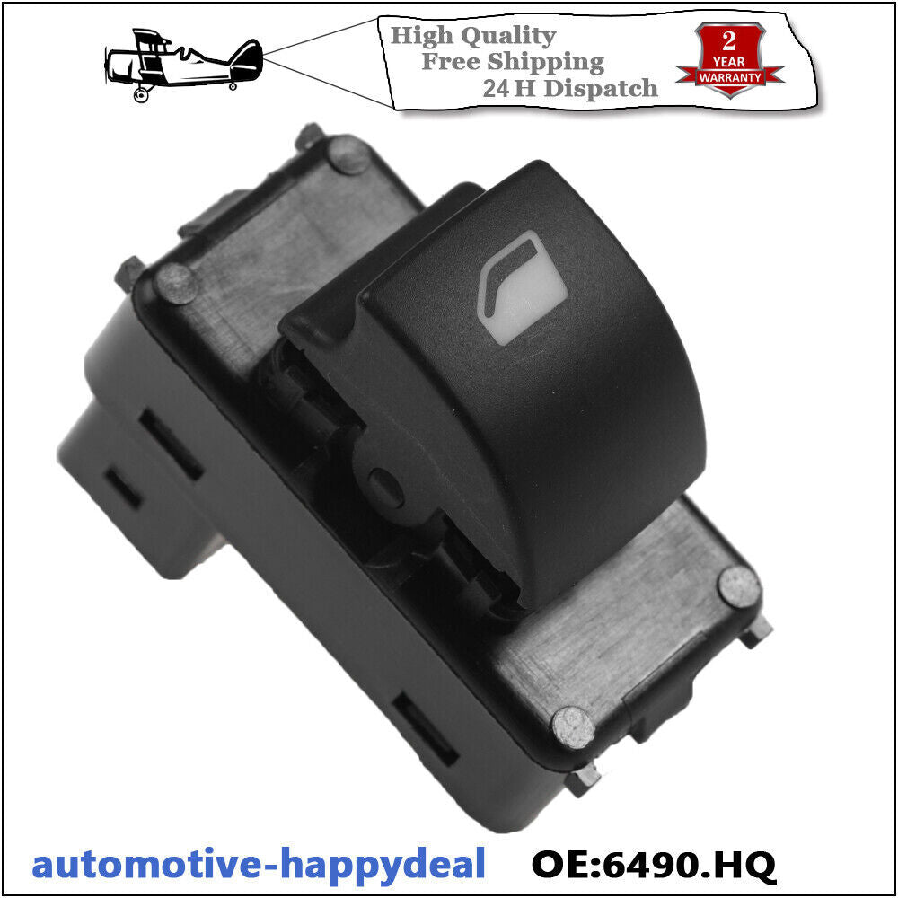 2X for Peugeot Partner (2008-2015) Window Control Switch 4 Pin 6554.QL / 6490.HQ
