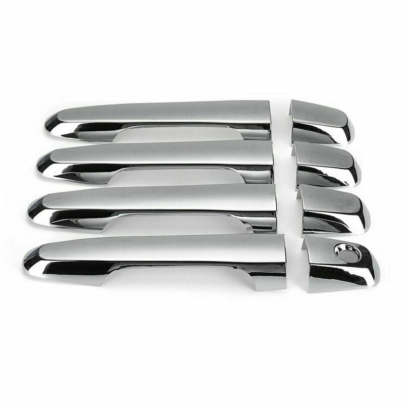 8PC Chrome Exterior Door Handle Cover Trim for Mitsubishi TRITON L200 ML 2005-17