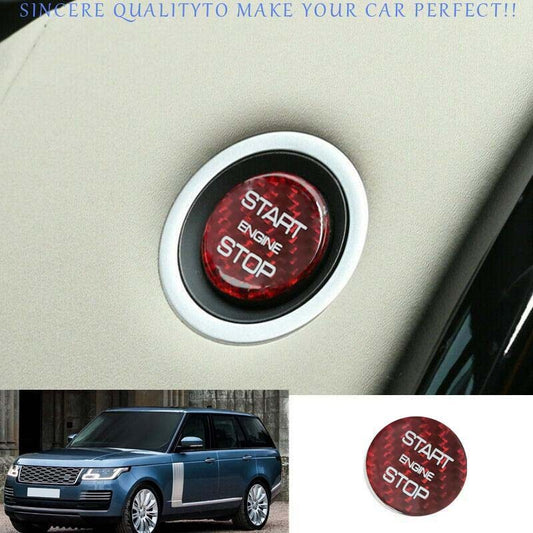 for Range Rover L405 2013-2017 Red Dry Carbon Fiber Start Button Ignition Switch