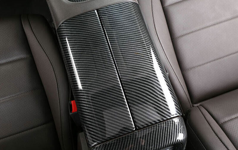 for Mercedes-Benz GLE 20-2023 Carbon Fiber Middle Console Armrest Box Cover Trim
