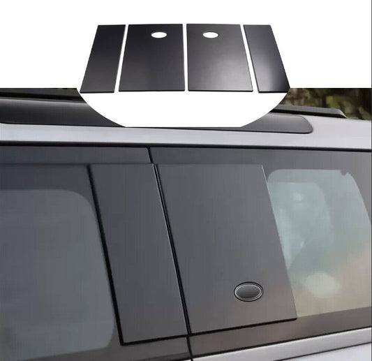 for Land Rover for Defender 2021-24 Glossy Black Side Window Cover Pillar Panel Trim