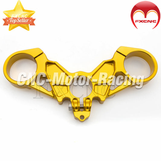Gold color is suitable for Ducati 749, 848, and 999 CNC aluminum alloy motorcycle three-tree top clamps.