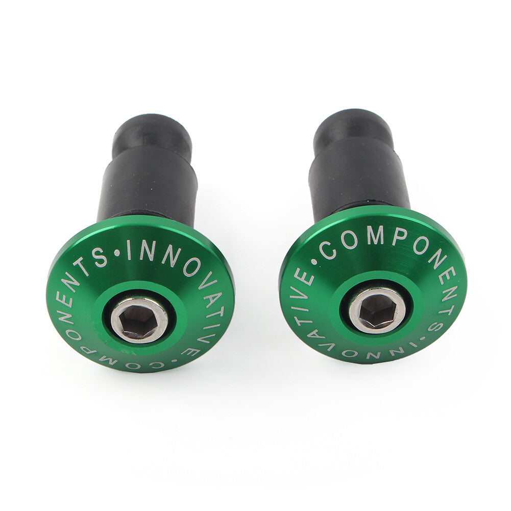 7/8 Motorcycle Bike Handlebar Grips CNC Handle Bar End Cap Plugs Slider Green