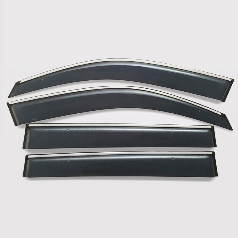 for Subaru Forester 2009-13 Window Visors Sun Rain Guard Deflector W/Chrome Trim