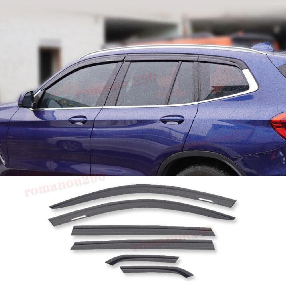 for BMW X3 2018-2024 Black Car Window Wind Visors Sun Rain Guard Vent Deflectors