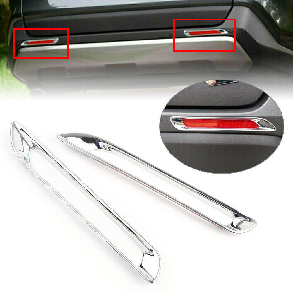 Chrome Rear Fog Light Lamp Cover Trim Decoration Fit for Toyota RAV4 2019 2020 ABS