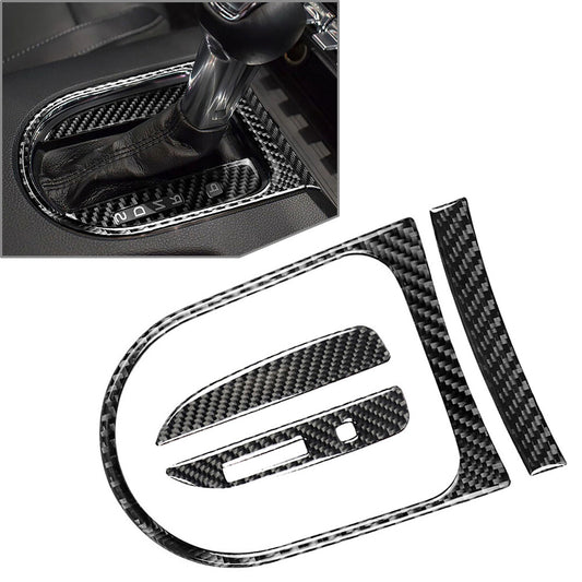 Center Console Gear Shift Box Panel Cover Trim Black for Ford for Mustang 2015-2023