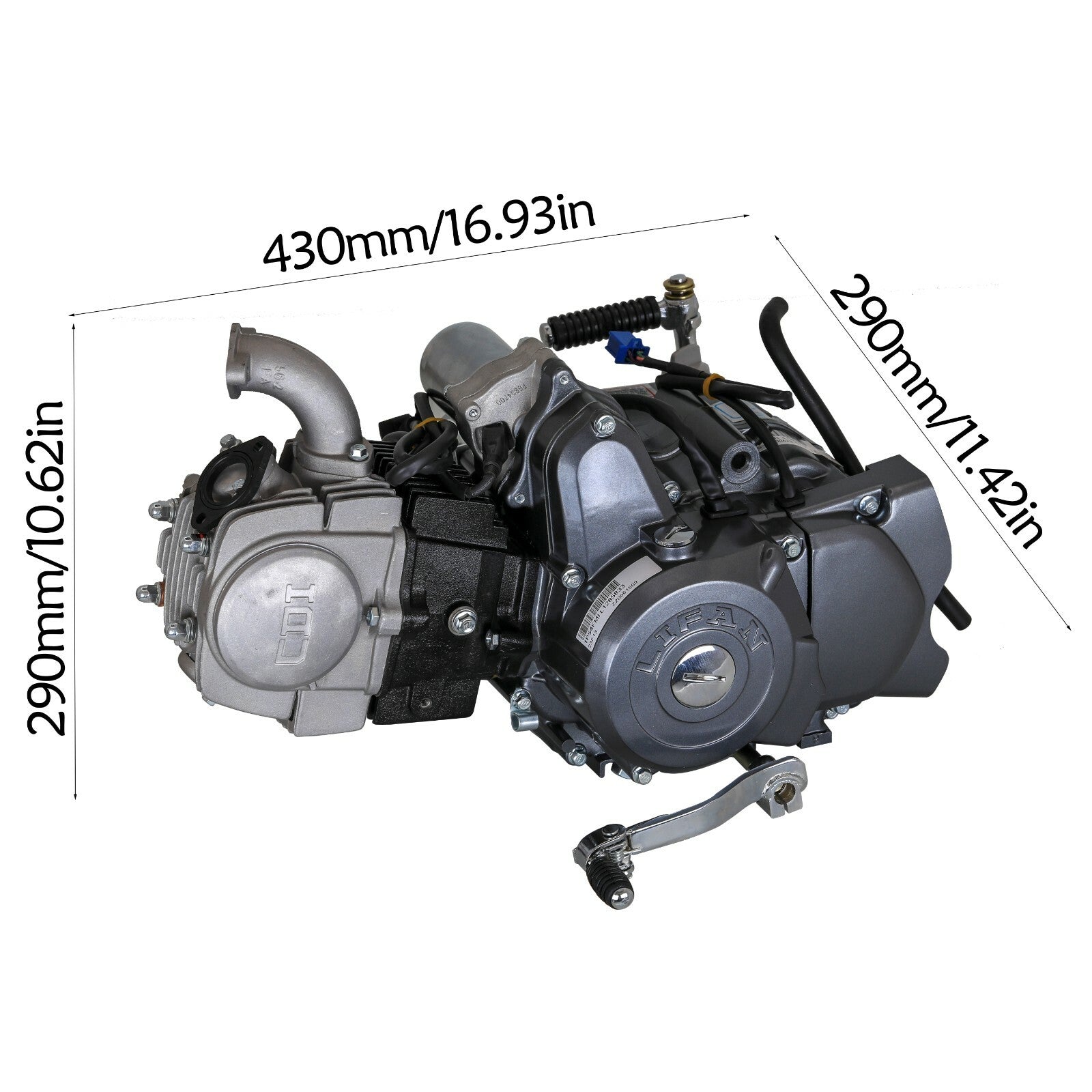 for Lifan 125cc Semi Auto Engine Motor 4 Stroke Pit Dirt Bike ATV Quad 70cc 110cc