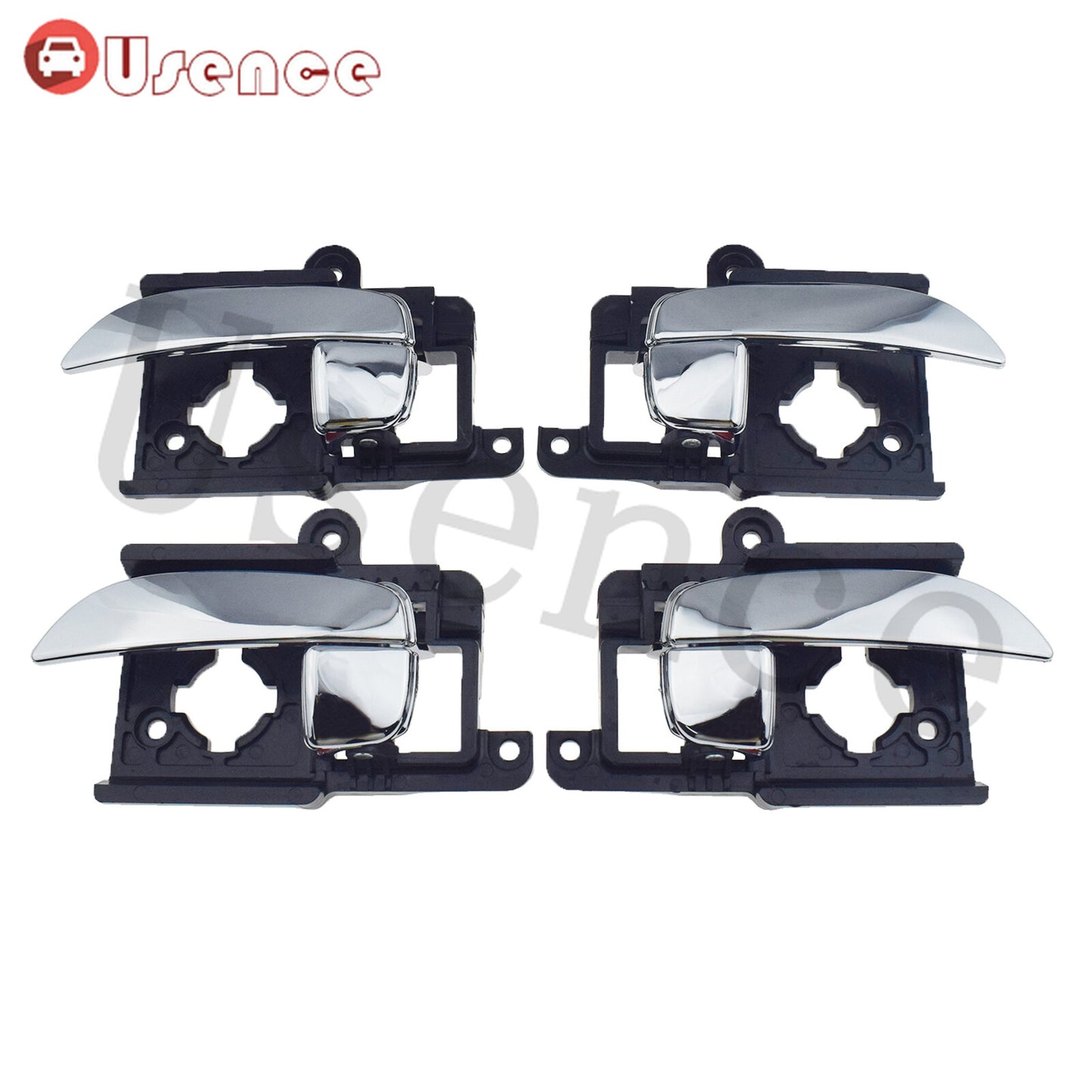 Set of 4 Left  Right Interior Chrome Door Handle For 2007-2010 for Hyundai for Elantra
