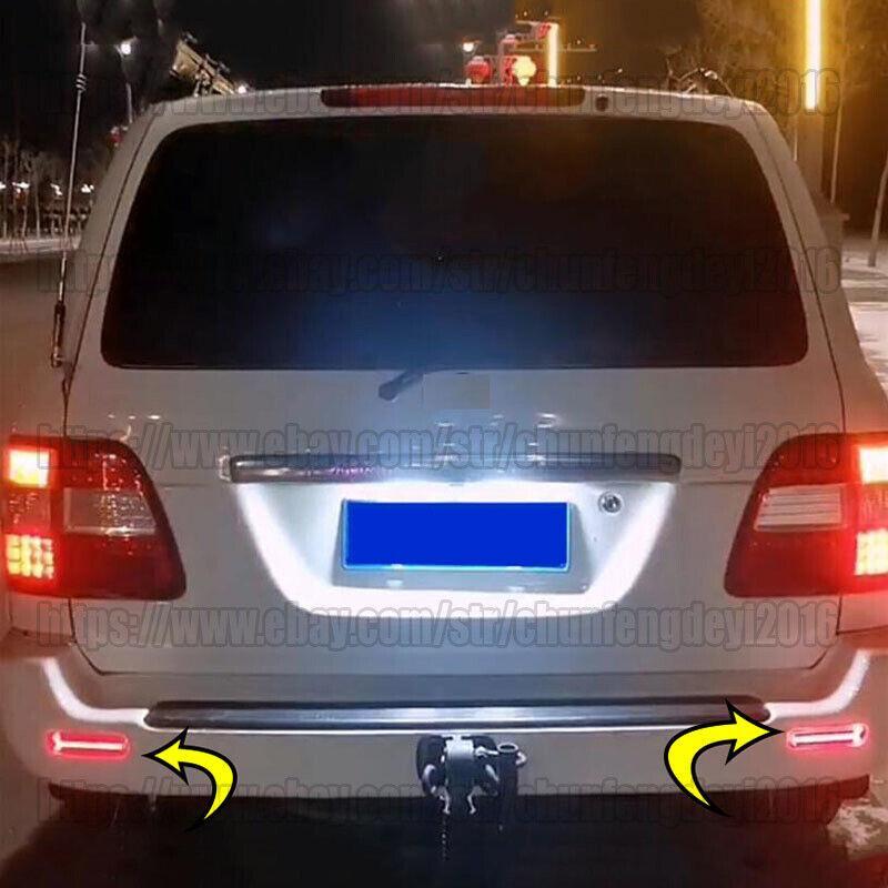 for Toyota for Land Cruiser 100 LC100 98-07 2pcs LED Car Rear Bumper Fog Lamp Light