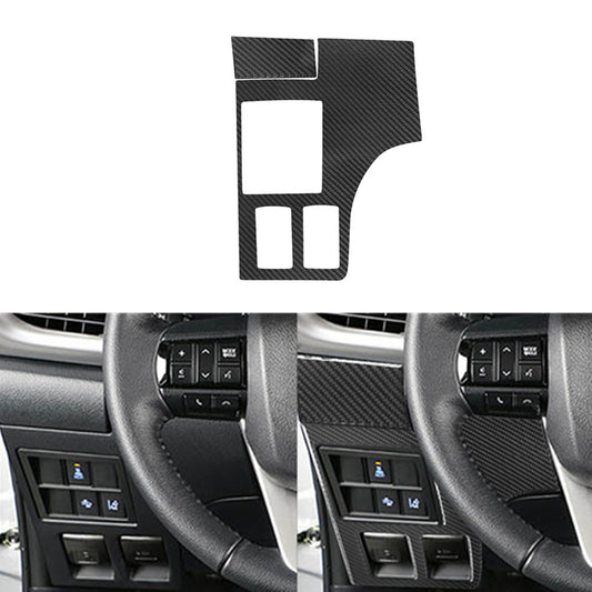 2x Carbon Fiber Dimming Light Switch Frame Cover Trim for Toyota Hilux 2015-2021