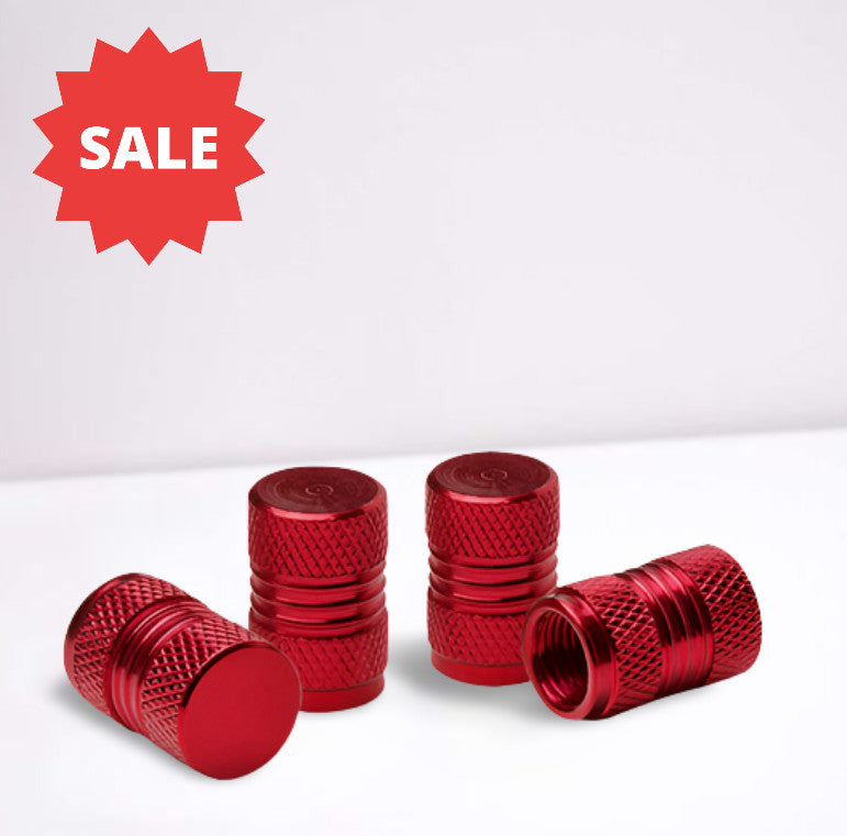 4-Piece Red Car Tire Valve Cover Stem Cover Valve Dust Cover for Chevrolet