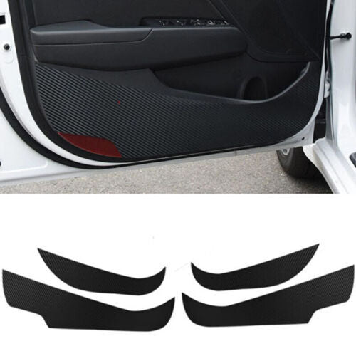 for Hyundai for Elantra 2017-2020 PU Inner Door Anti-kick Panel Stickers Cover Trim