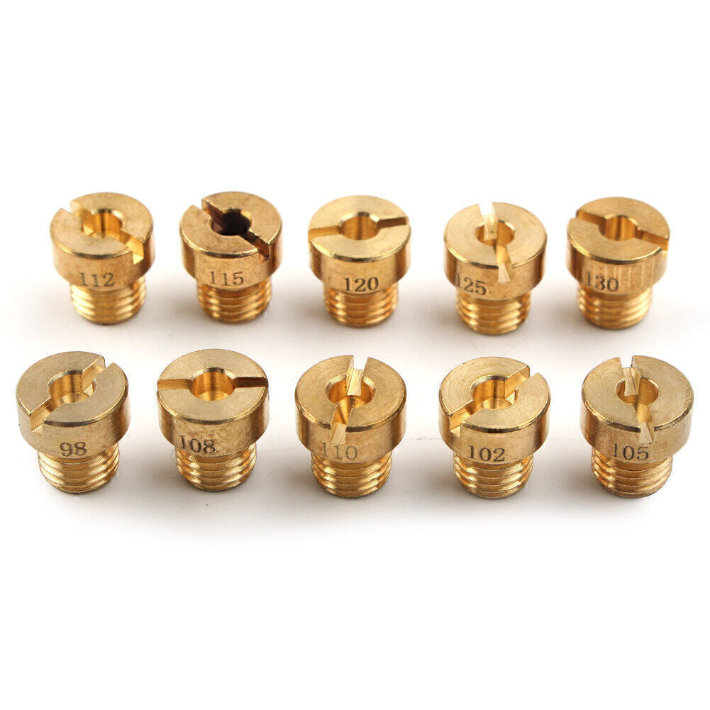For Dellorto PHBG SHA 6mm 98-130 Carburetor Main Jets Kit 10Pcs Motorcycle po