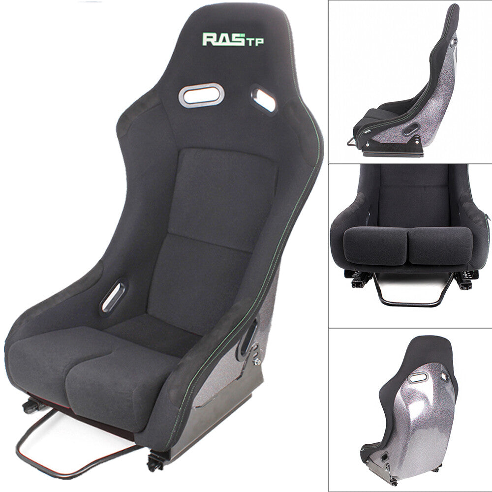 1PCS Pearlized Back Universal Adjustable Black Bucket Racing Seats  Slider Kit