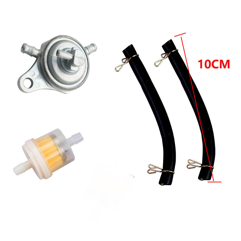 Gas fuel switch pump valve Petcock+ fuel filter suitable for GY6 50-150cc mixed scooter
