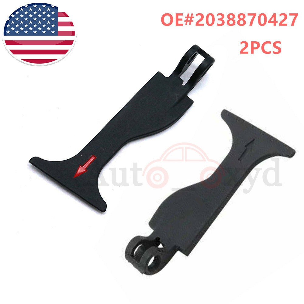 2-Pack Hooded Handle Front Grille for Mercedes C230, C240, C32, C320 2001-2005 USA