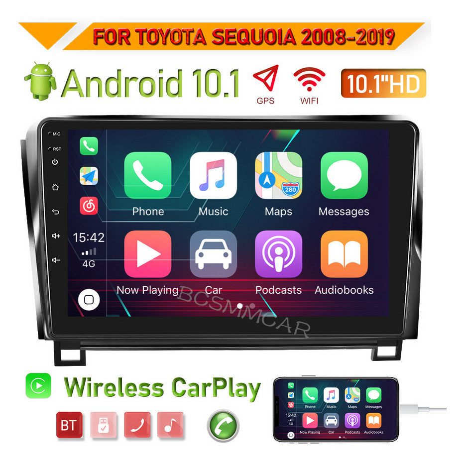 10.1 Car Radio Fit for Toyota Sequoia 2008-2019 Android GPS Player Touch Screen