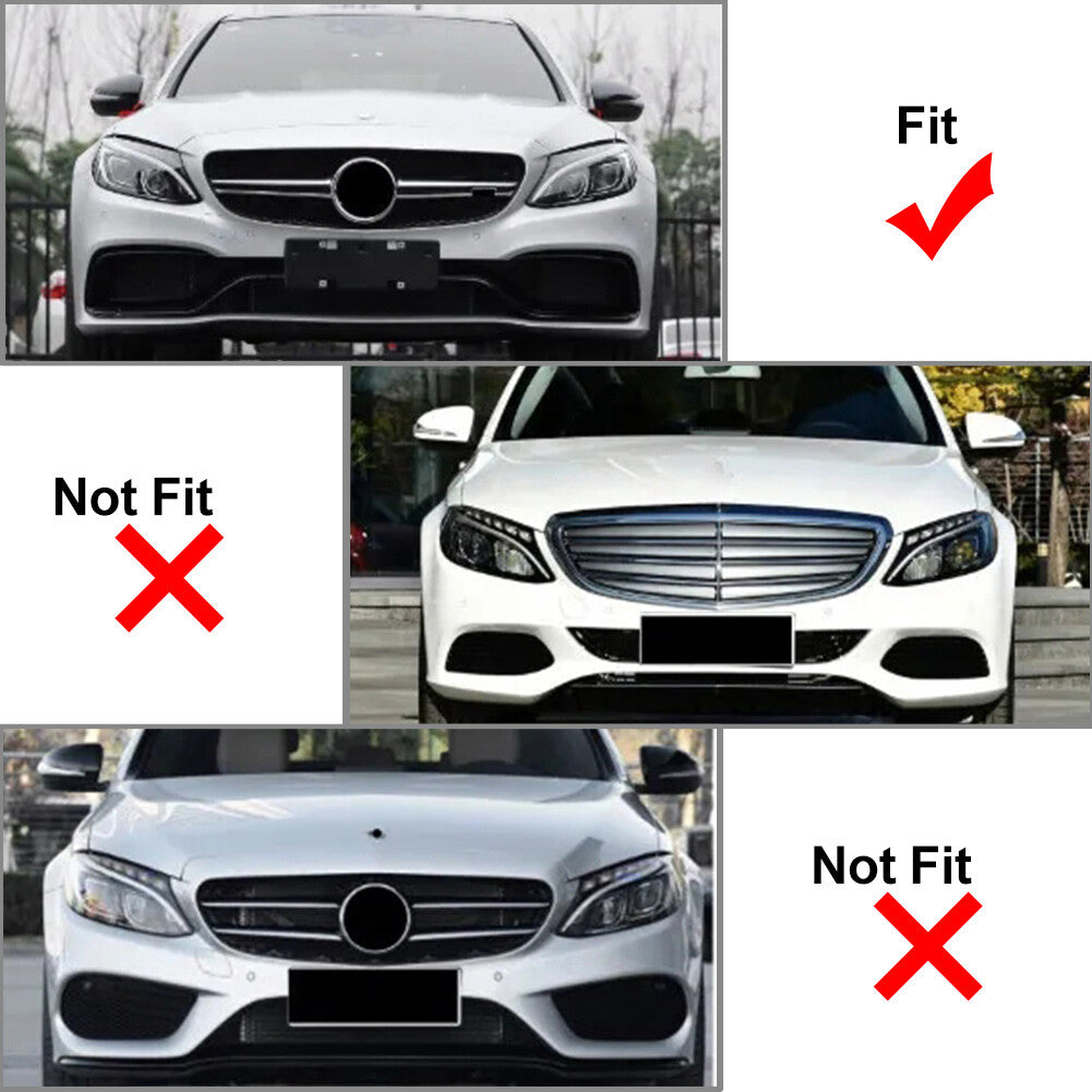 GTR Style Front Bumper Radiator Hood Grille for Benz W205 C63 C63S 2015-2018
