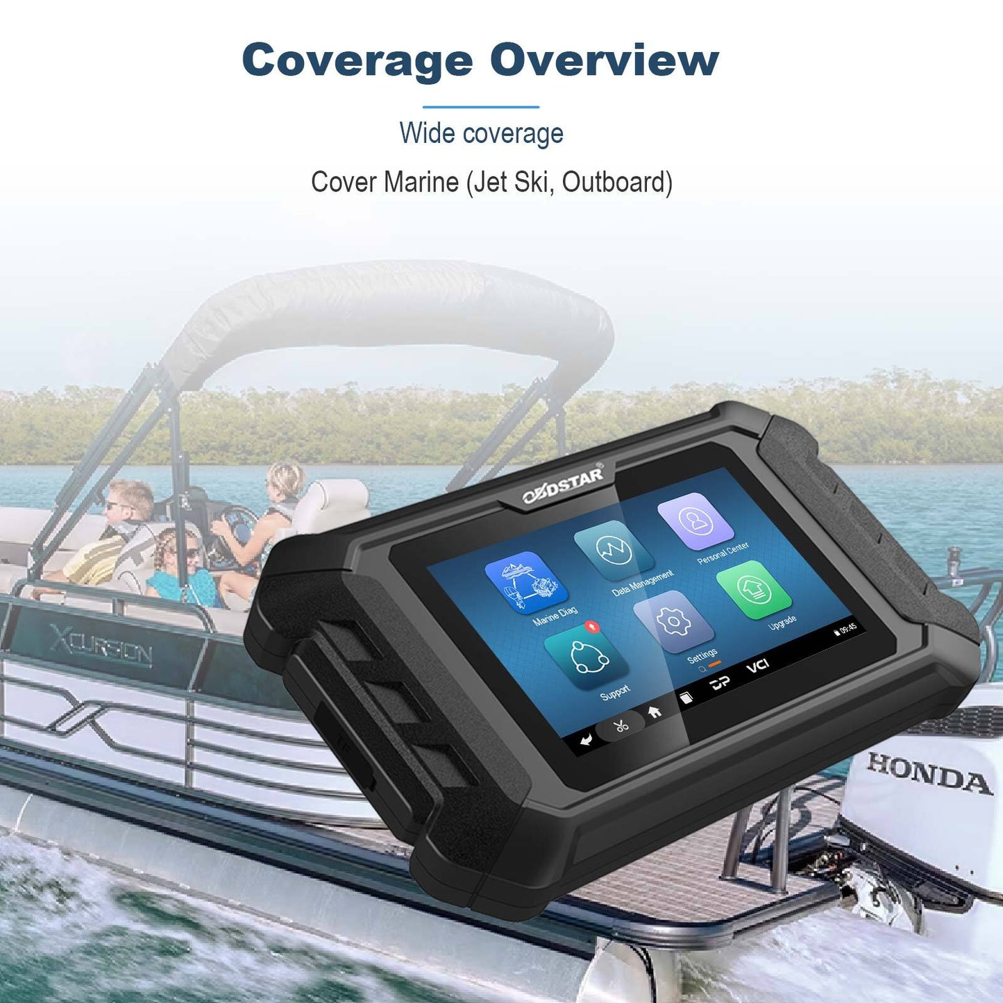 OBDSTAR iScan for HONDA Marine Diagnostic Code Reading/Clearing Data Action Test
