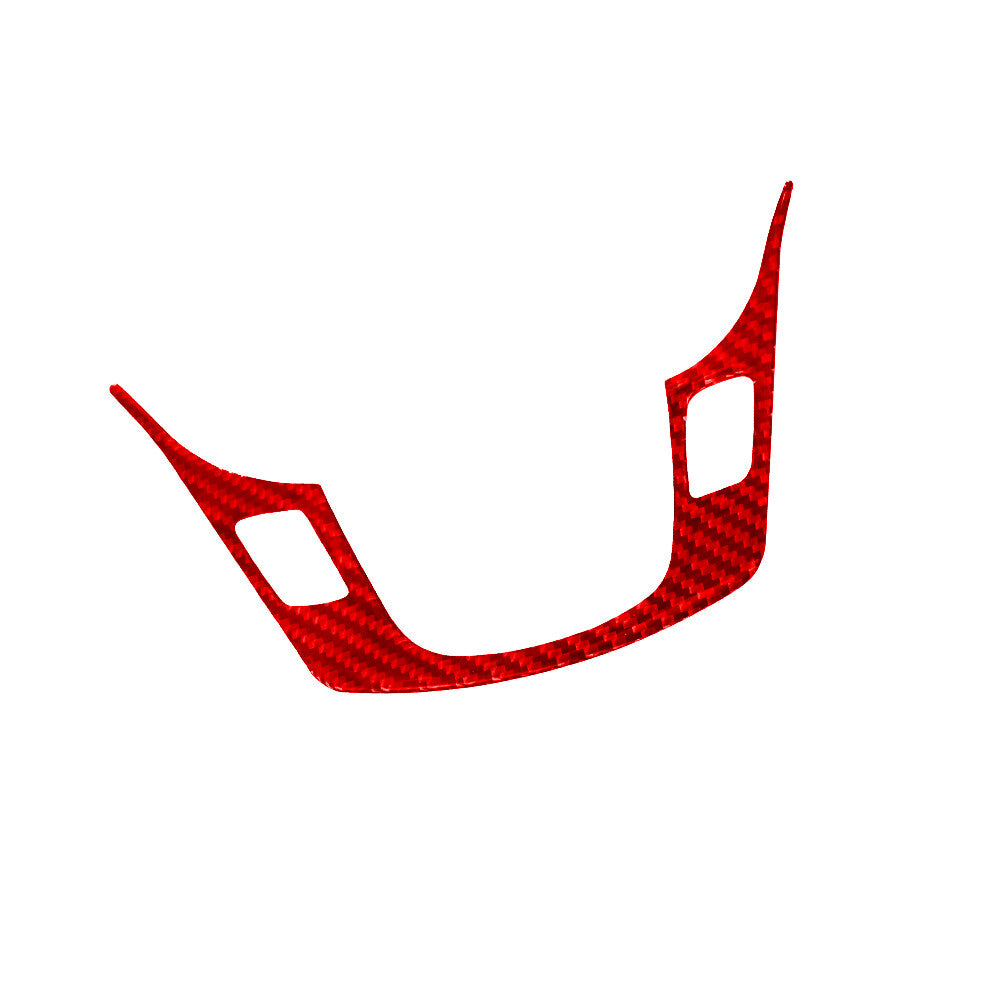 Red Carbon Fiber Steering Wheel Chin Frame Cover Trim for Kia Cadenza 2014-2016